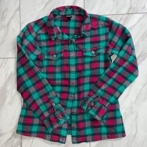 Patagonia ladies flannel button up shirt size 4